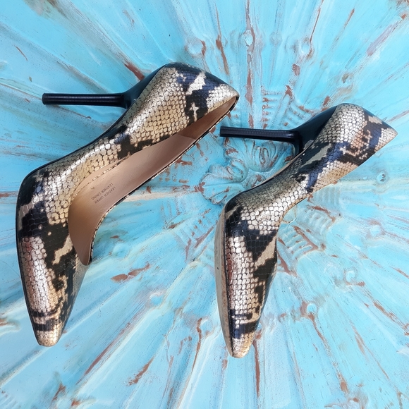 😁VIA SPIGA Snakeskin Heels - Picture 3 of 8